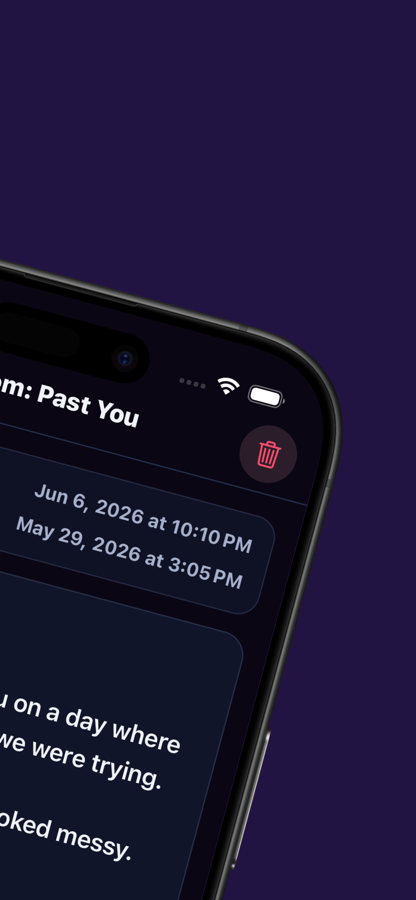 Future Yourself voice messages